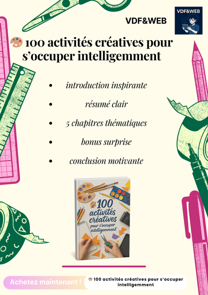 🎨 100 activités créatives pour s’occuper intelligemment