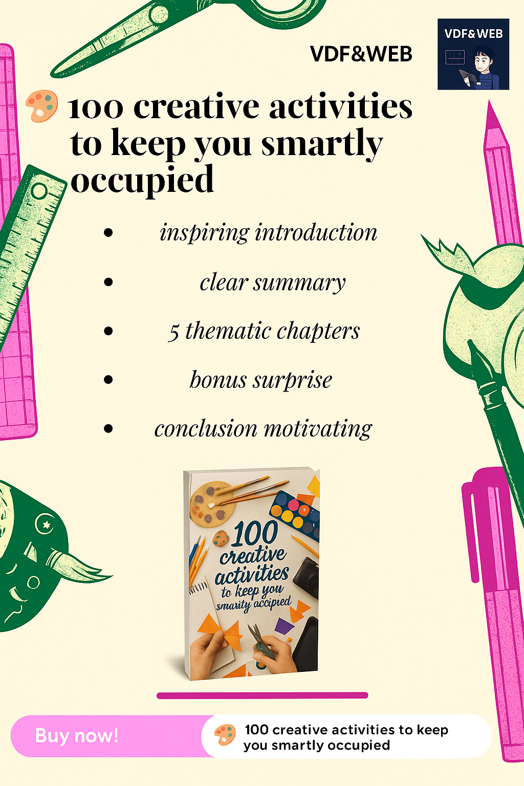 🎨 100 activités créatives pour s’occuper intelligemment